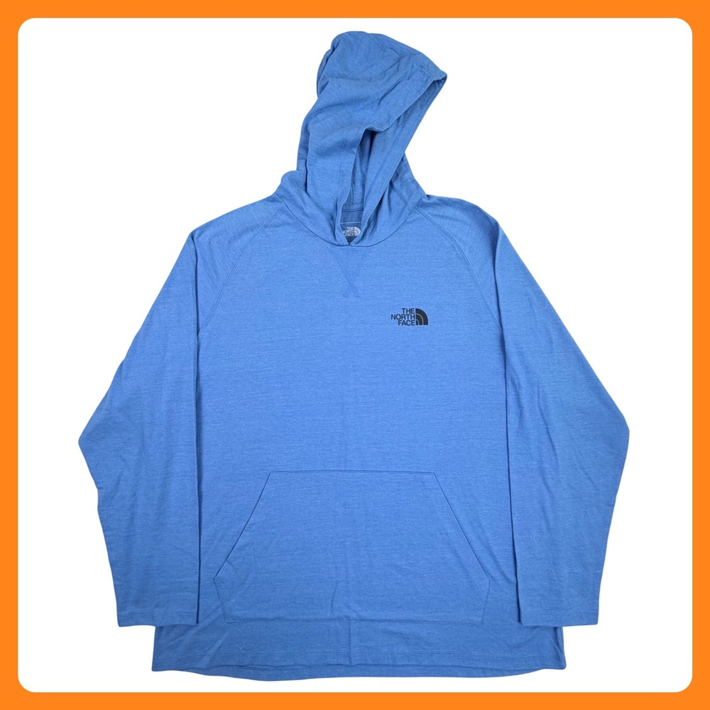 The North Face Hoodie Men XXL Blue Performance Cotton Rayon Classic Lightweight‎